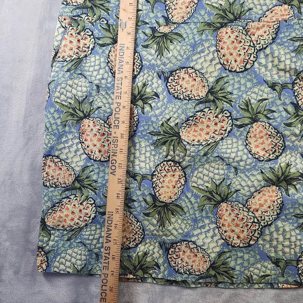 Talbots Pineapple Pencil Skirt Womens Size 12  Green Fruit Novelty Career‎